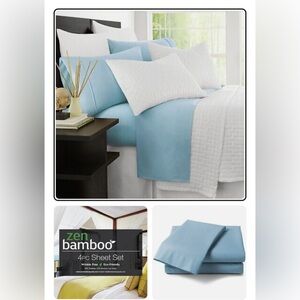 Zen Bamboo Luxury 1500 Series Bed Sheets - Eco-friendly, Hypoallergenic (039)